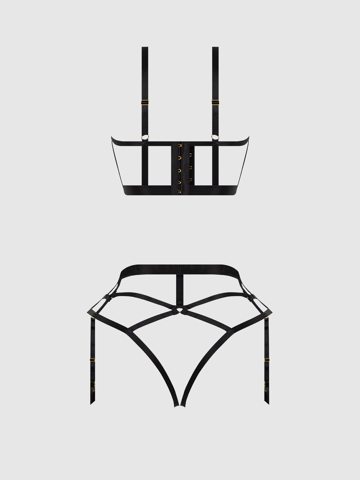 DEVON OPEN CUP BRA & CROTCHLESS & BACKLESS HIPSTER SET