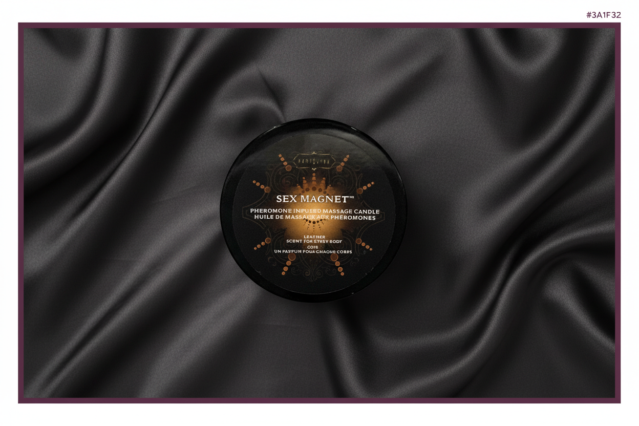 Sex Magnet Pheromone Mini Massage Candle - Leather