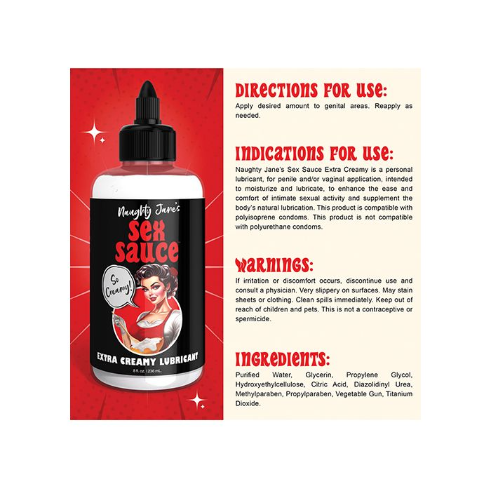 Sex Sauce Extra Creamy Lubricant 8oz