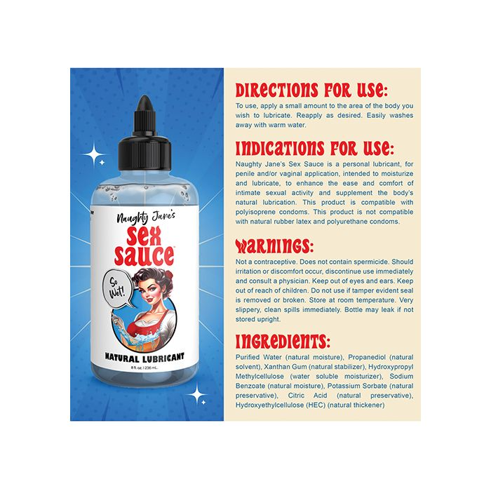 Sex Sauce Natural Lubricant 8oz