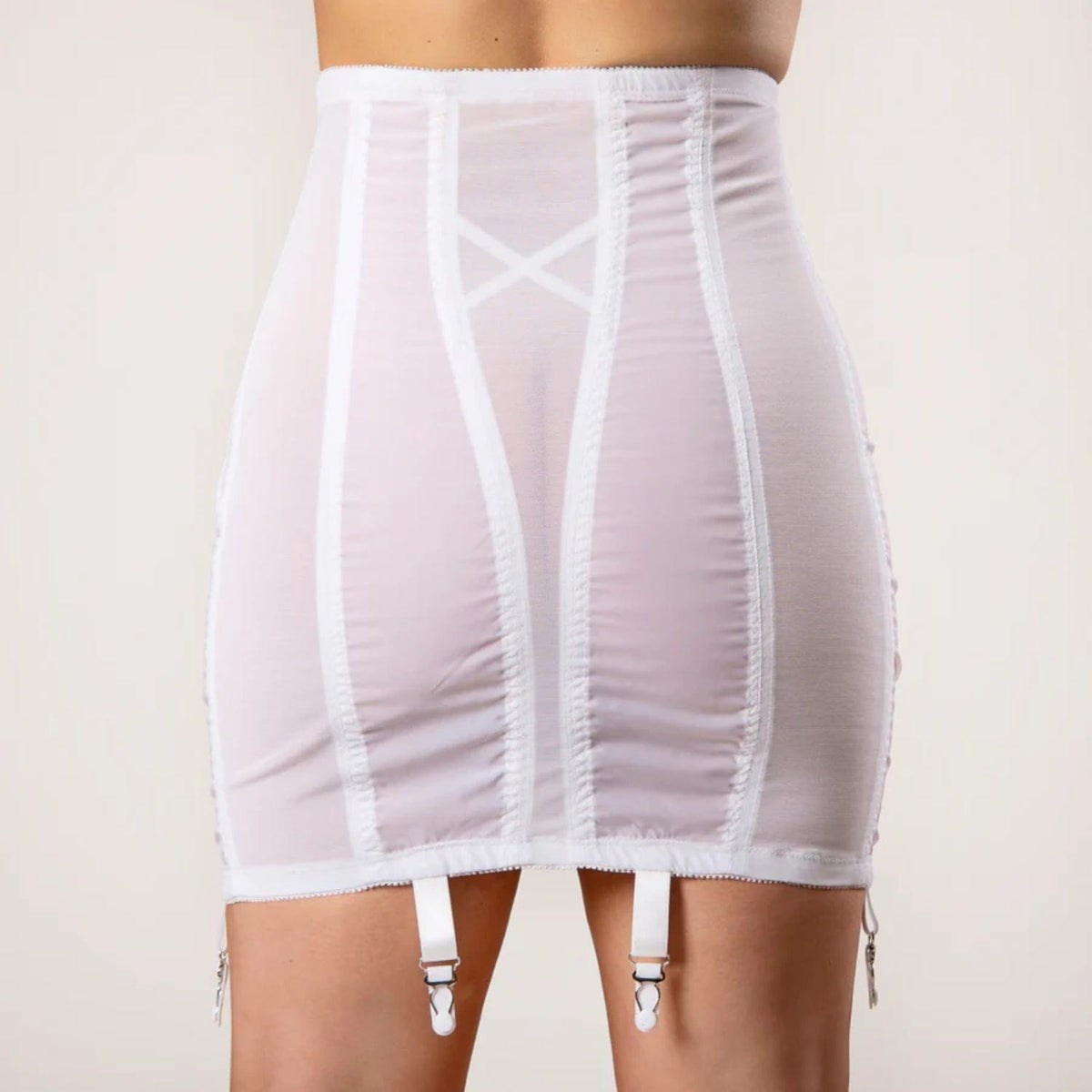 High Waist Open Bottom Girdle | Extra Firm Shaping | Side Zipper + Hook Closure