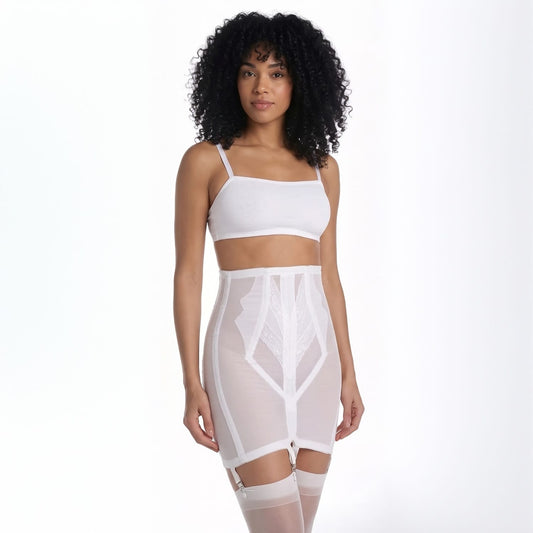 High Waist Open Bottom Girdle | Extra Firm Shaping | Side Zipper + Hook Closure