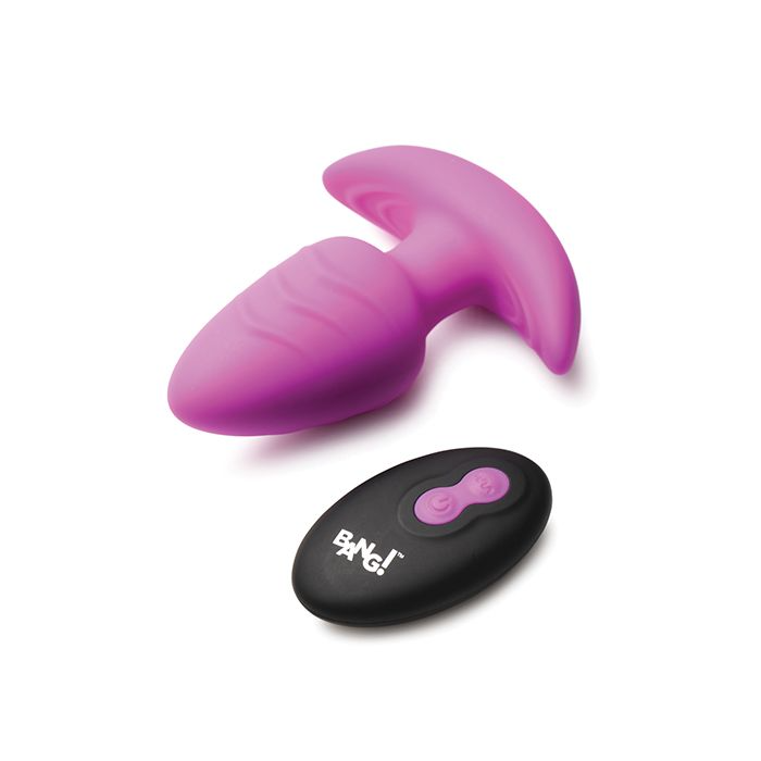 Rotating & Vibrating Silicone Butt Plug w/ Remote