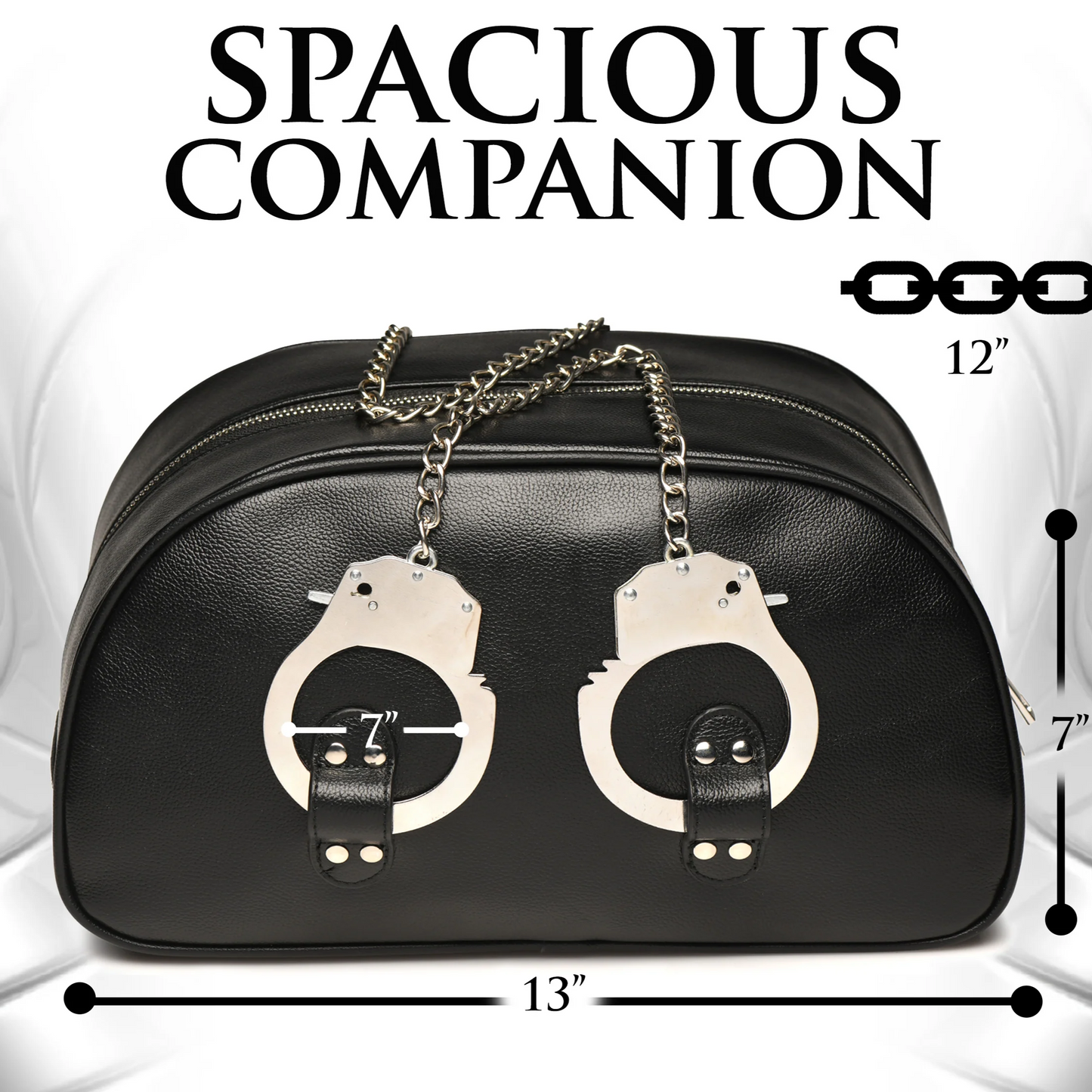 Cuffed and Loaded Travel Bag with Handcuff Handles