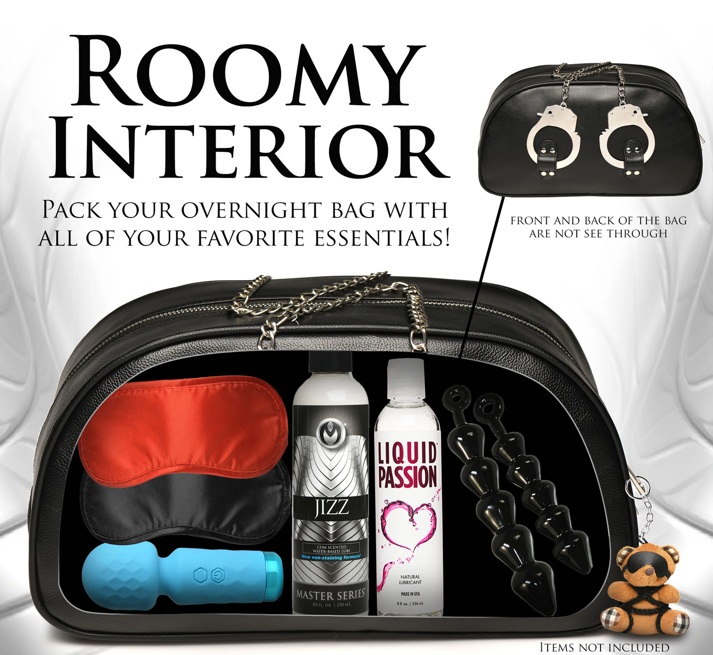 Cuffed and Loaded Travel Bag with Handcuff Handles