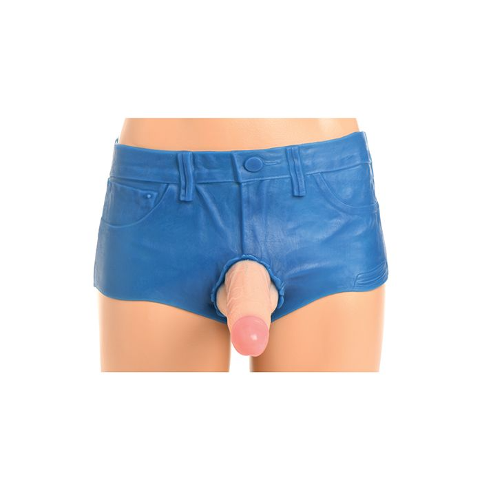 Booty Shorts 6" Dildo Silicone Strap On Harness