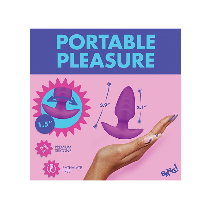 Rotating & Vibrating Silicone Butt Plug w/ Remote