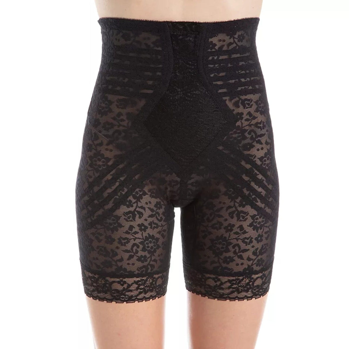 Style 6207 |  No Roll High Waist Lace Thigh Slimmer with Extra Firm Support