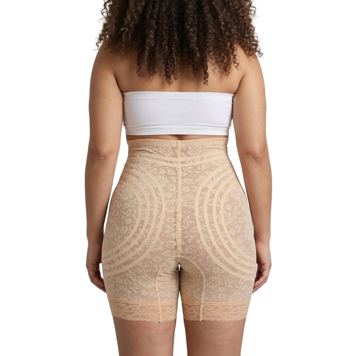Style 6207 |  No Roll High Waist Lace Thigh Slimmer with Extra Firm Support