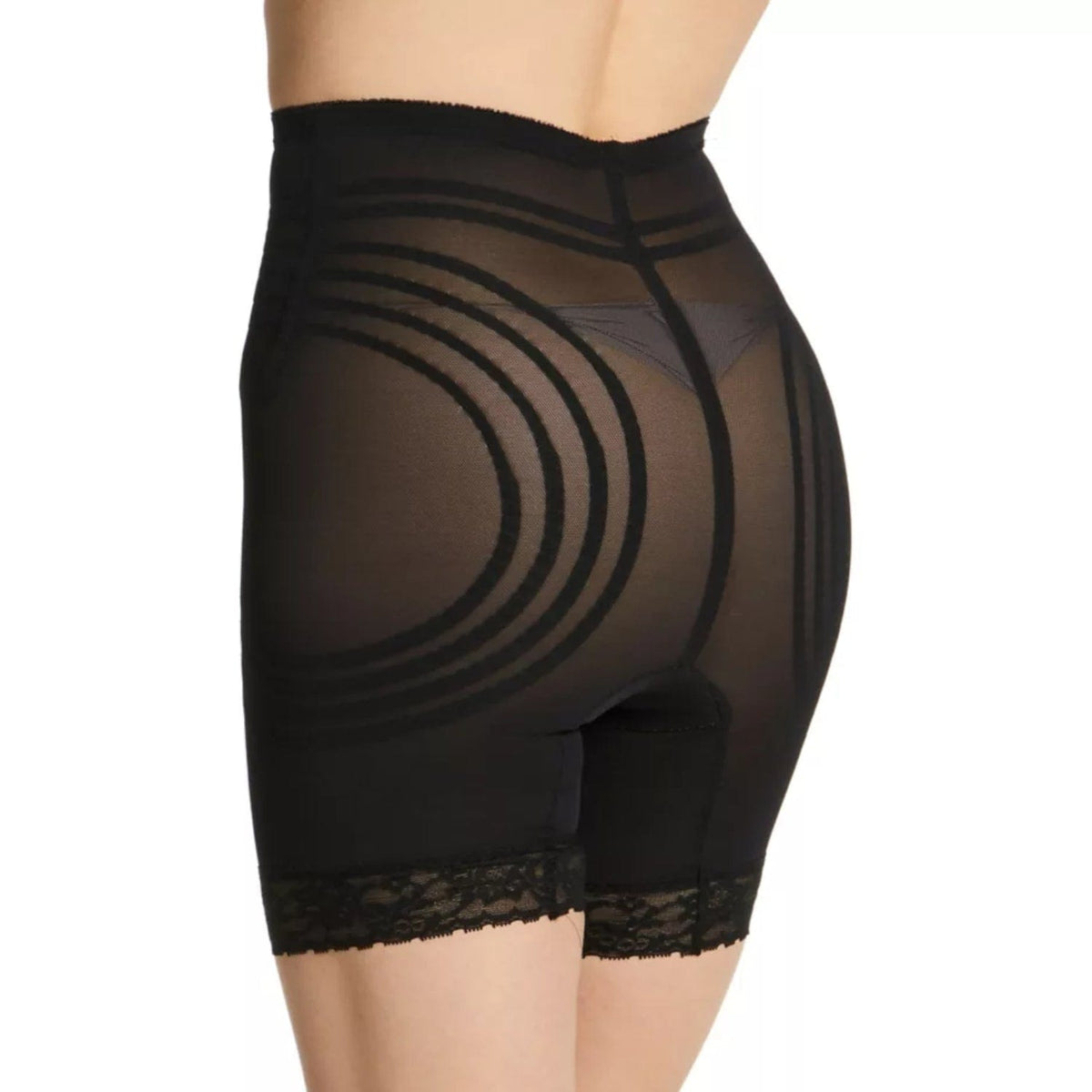 Breathable High Waist Thigh Slimmer | No Roll Power Mesh Hourglass Shaper |  Firm to Extra Firm Support