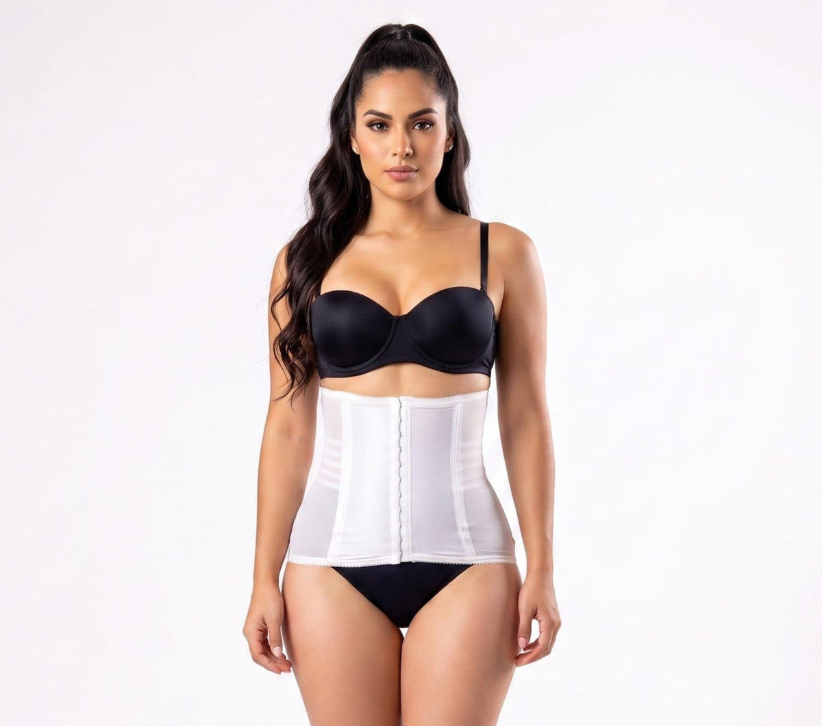 Style 821 | Shapette Powermesh Satin Panel Waist Cincher