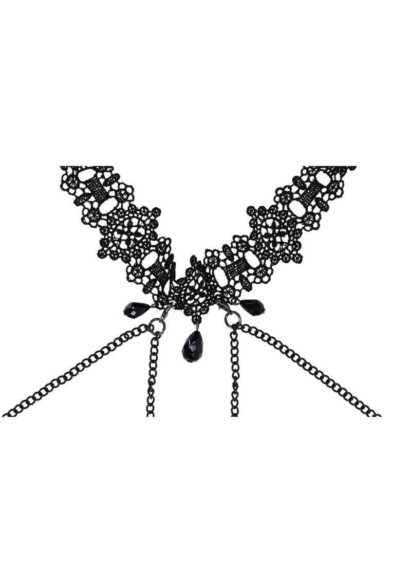 Lace Collar with Nipple Ties