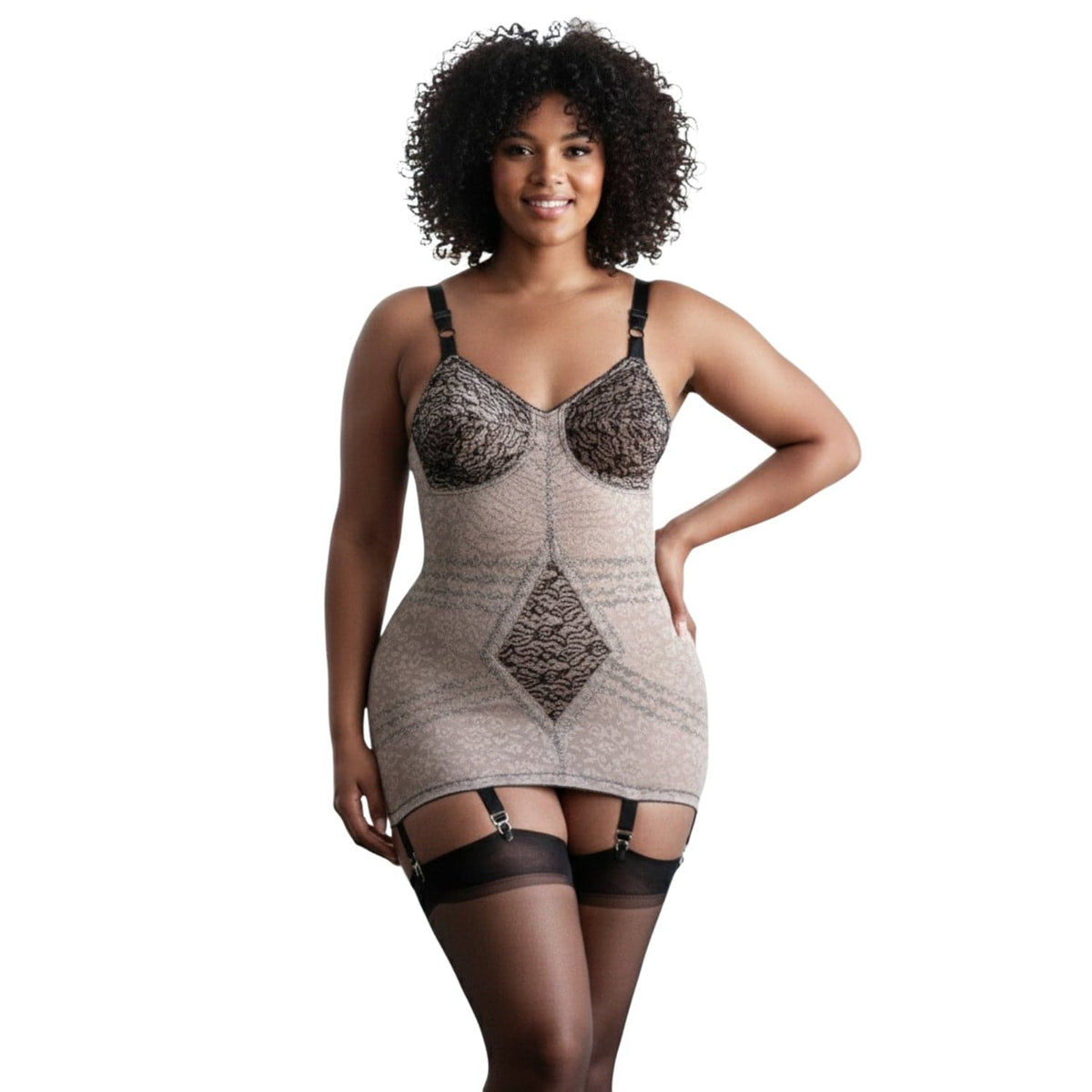 Body Briefer Extra Firm Shaping  - Mocha/Black