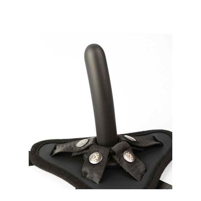 Perfectly Pegged Beginners Strap-On Harness & 5" Dildo - Black