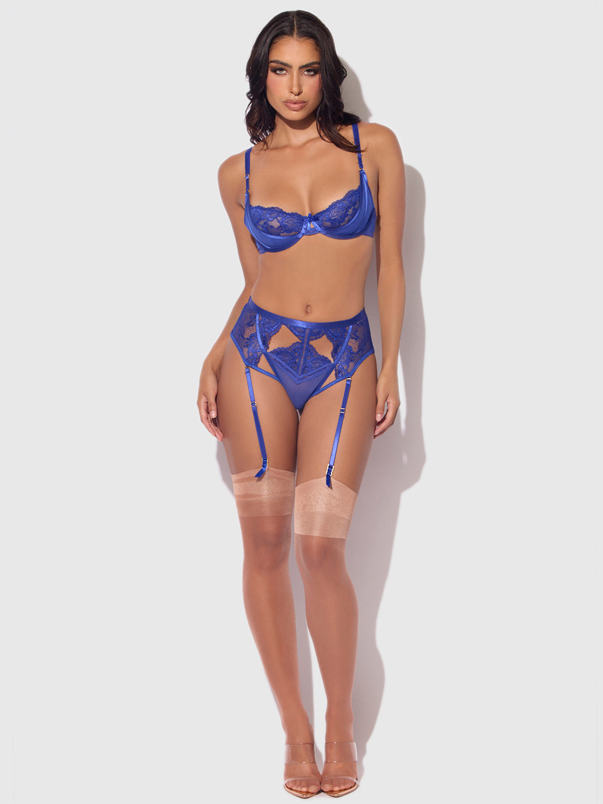 HARLOW LACE UNDERWIRE BRA & HIGH WAIST BACKLESS PANTY SET