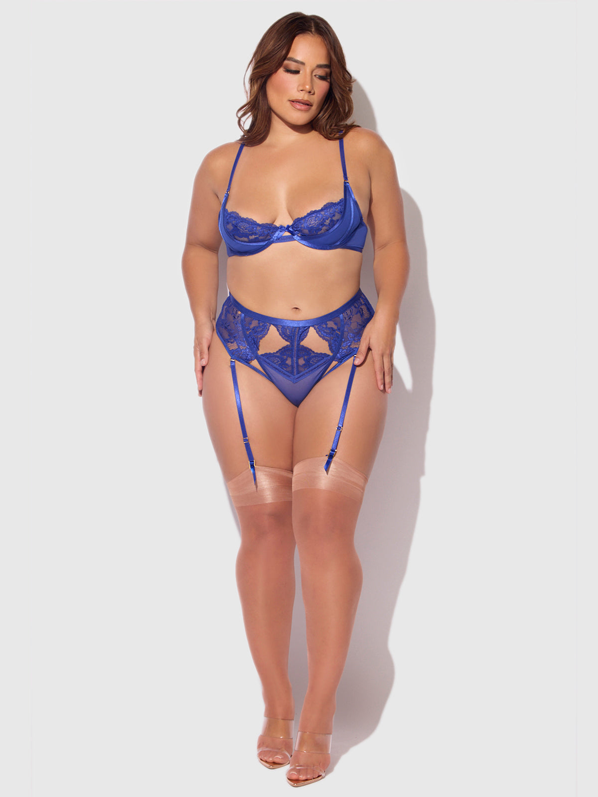 HARLOW LACE UNDERWIRE BRA & HIGH WAIST BACKLESS PANTY SET
