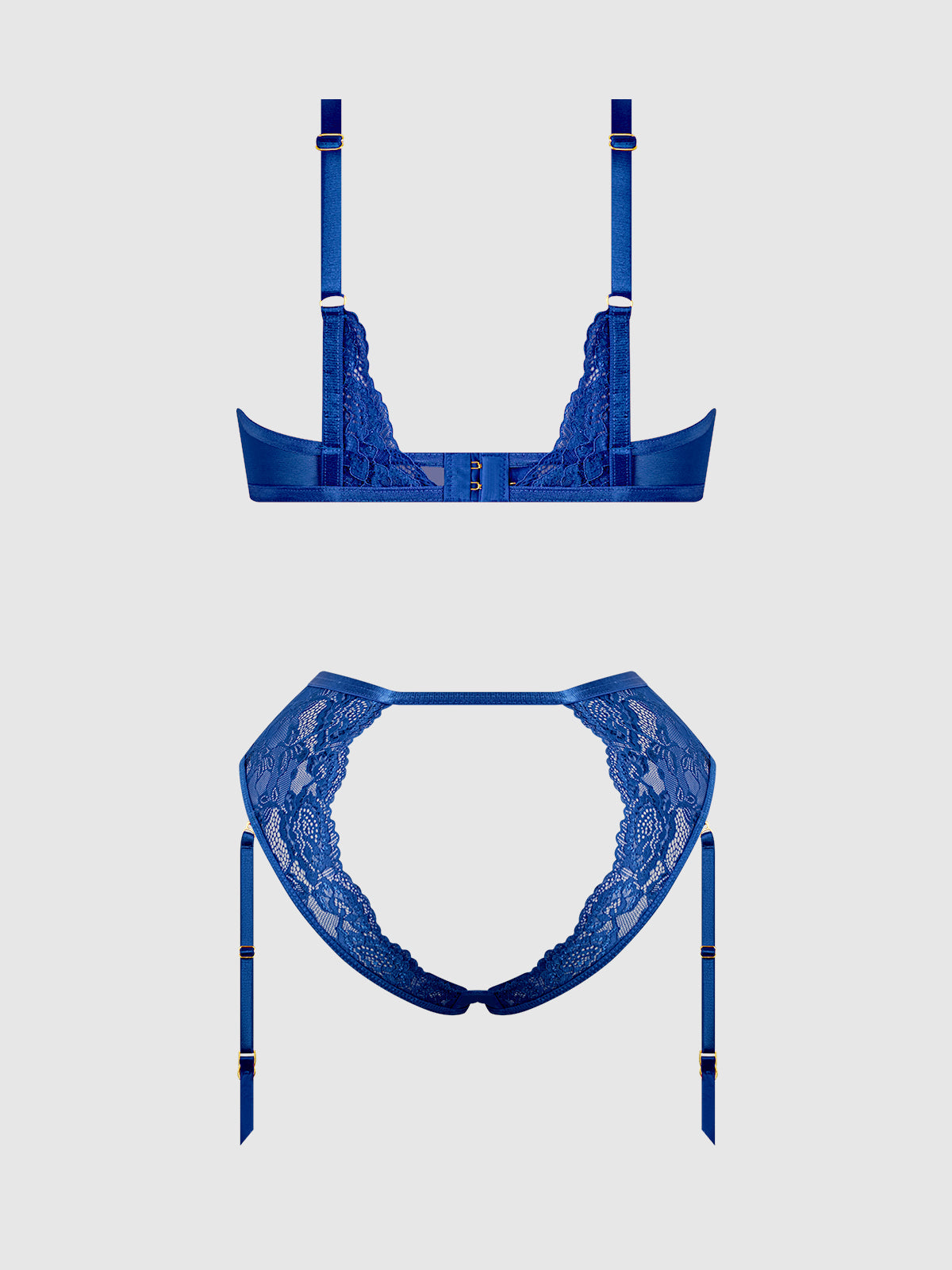 HARLOW LACE UNDERWIRE BRA & HIGH WAIST BACKLESS PANTY SET