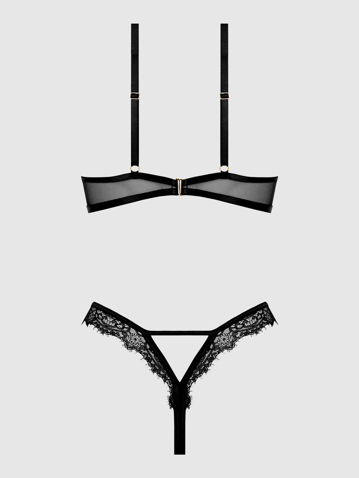 NADIA LACE & MESH CUTOUT TEDDY