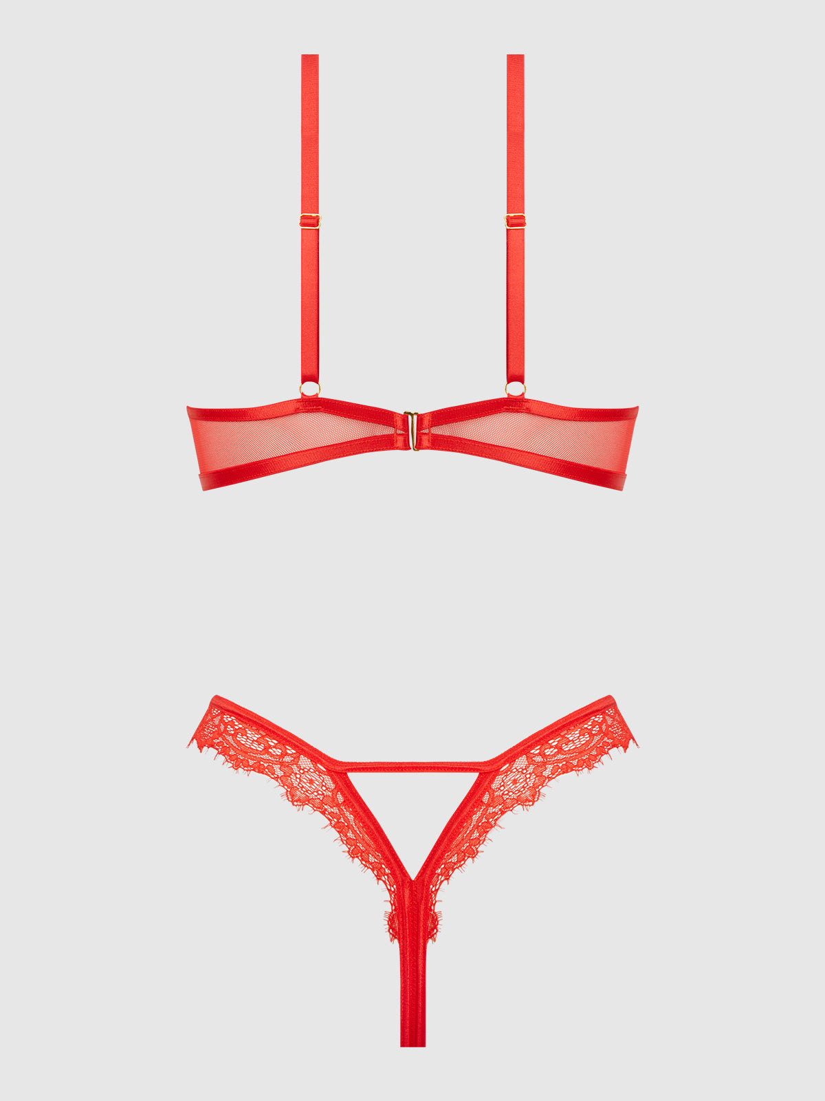 NADIA LACE & MESH CUTOUT TEDDY