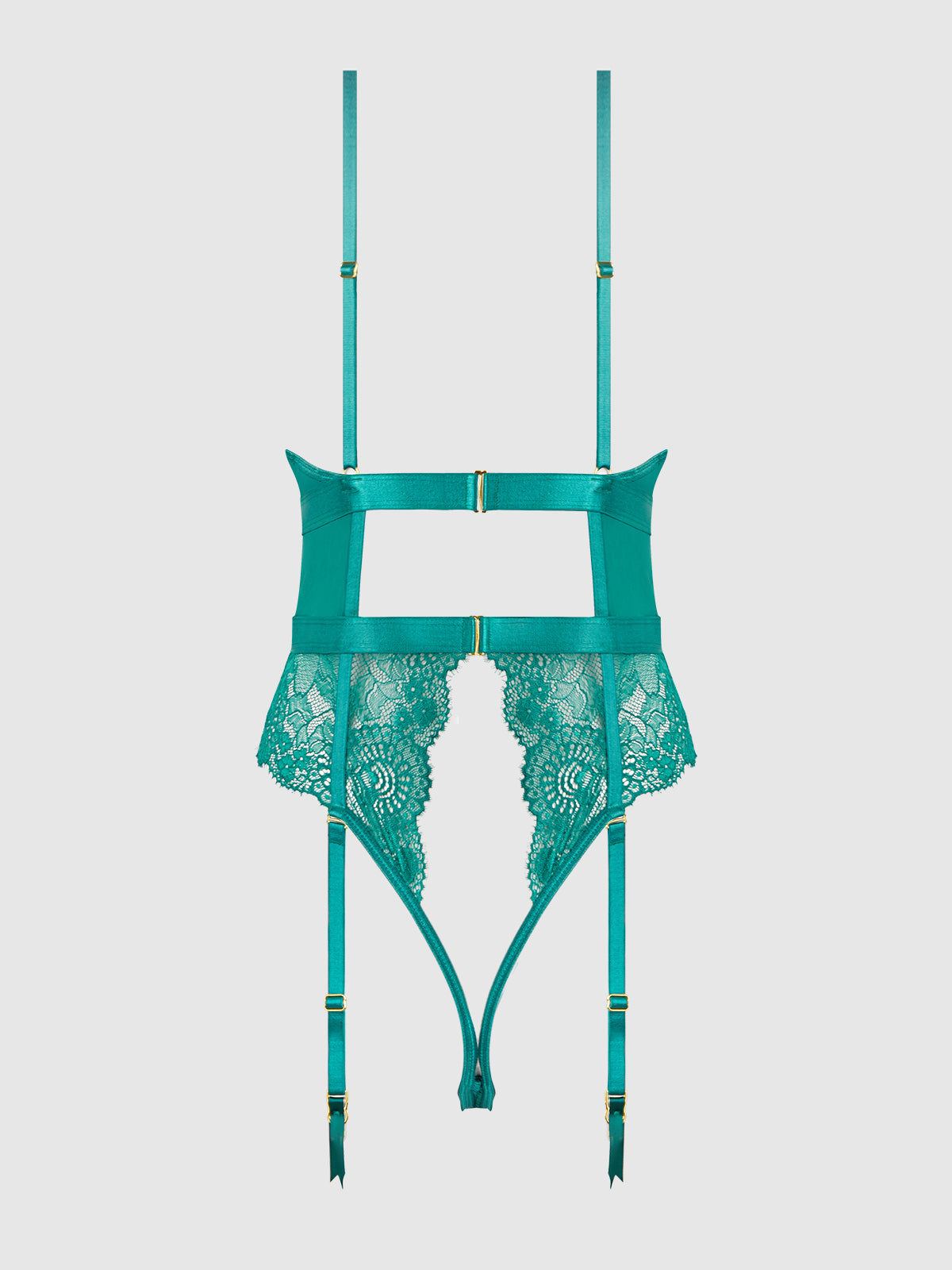 HELENA LACE & SATIN WIRELESS & OPEN BACK TEDDY