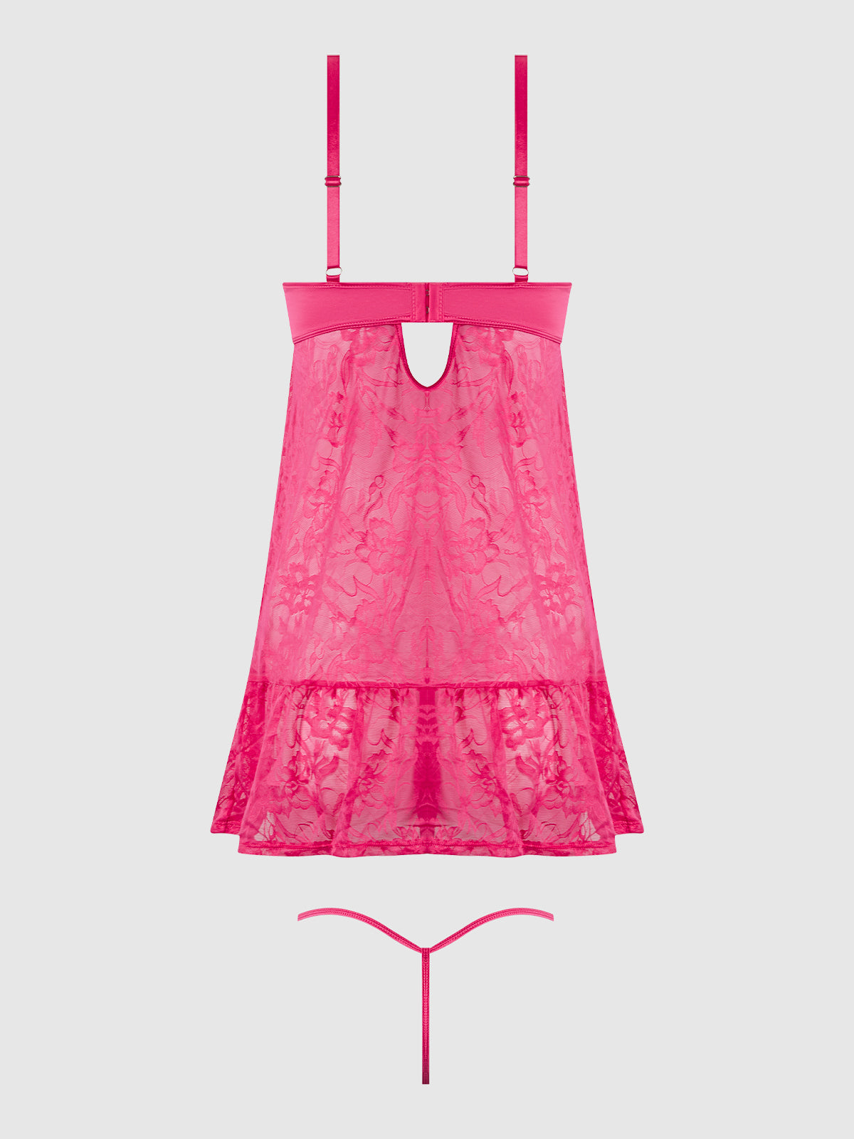 FLORA  LACE BABYDOLL & G-STRING SET