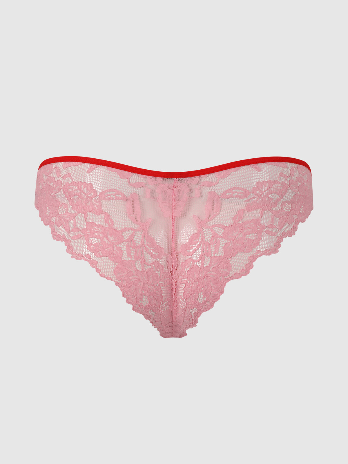 BELLA LACE UP FRONT LACE CROTCHLESS TANGA