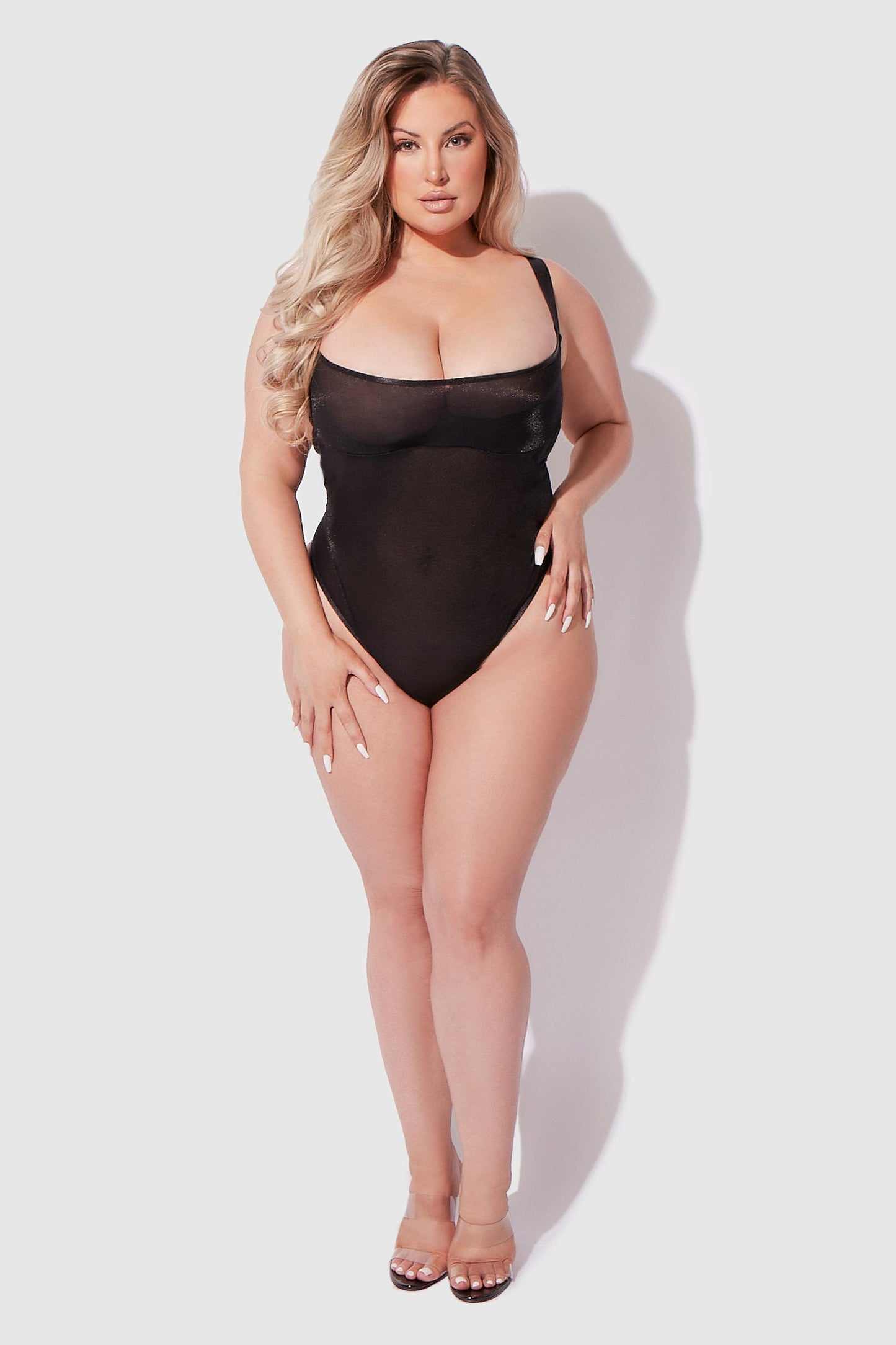 YVONE SHIMMER MESH BODYSUIT