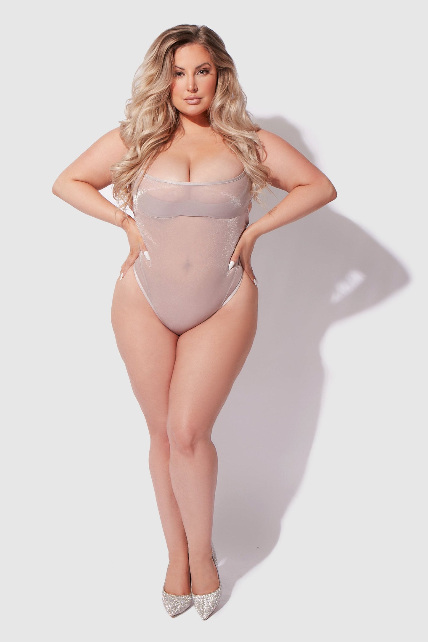 YVONE SHIMMER MESH BODYSUIT