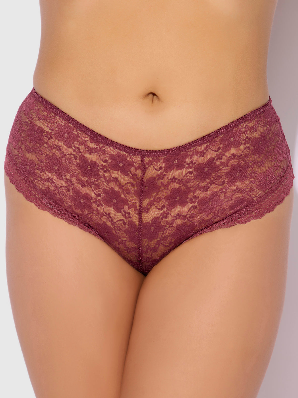 CAITLIN LACE CHEEKY WITH MESH LINING
