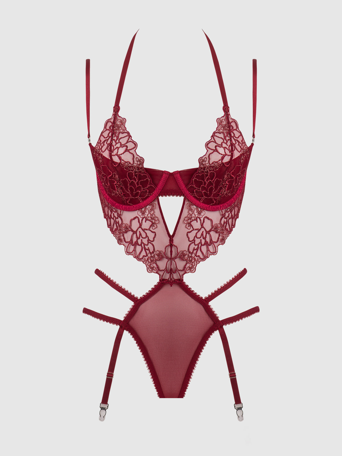 EDEN EMBROIDERED LACE TEDDY