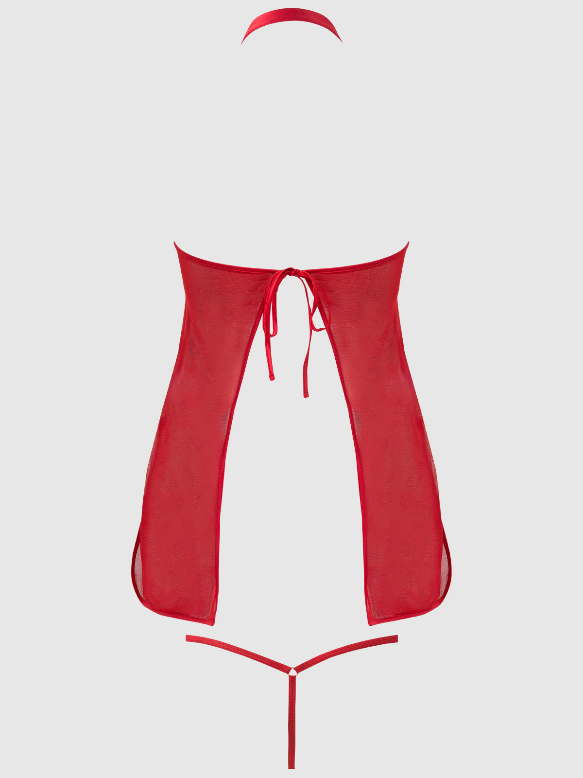 DRAGON MESH & APPLIQUE CHEMISE & G-STRING SET