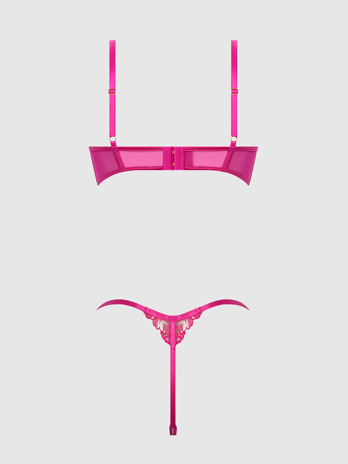 NOVA BLACKLIGHT LACE BRA & CROTCHLESS G-STRING SET