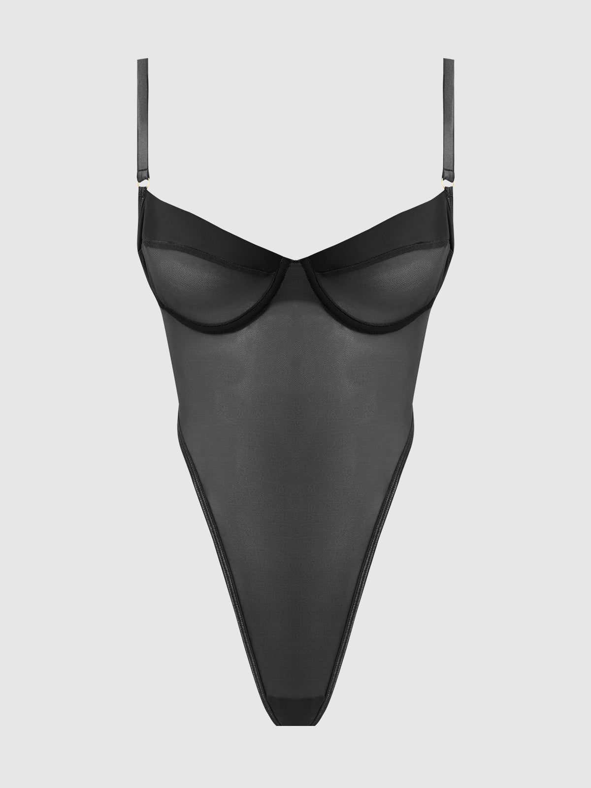 RAQUEL MESH & SILKY MICRO UNDERWIRE BODYSUIT