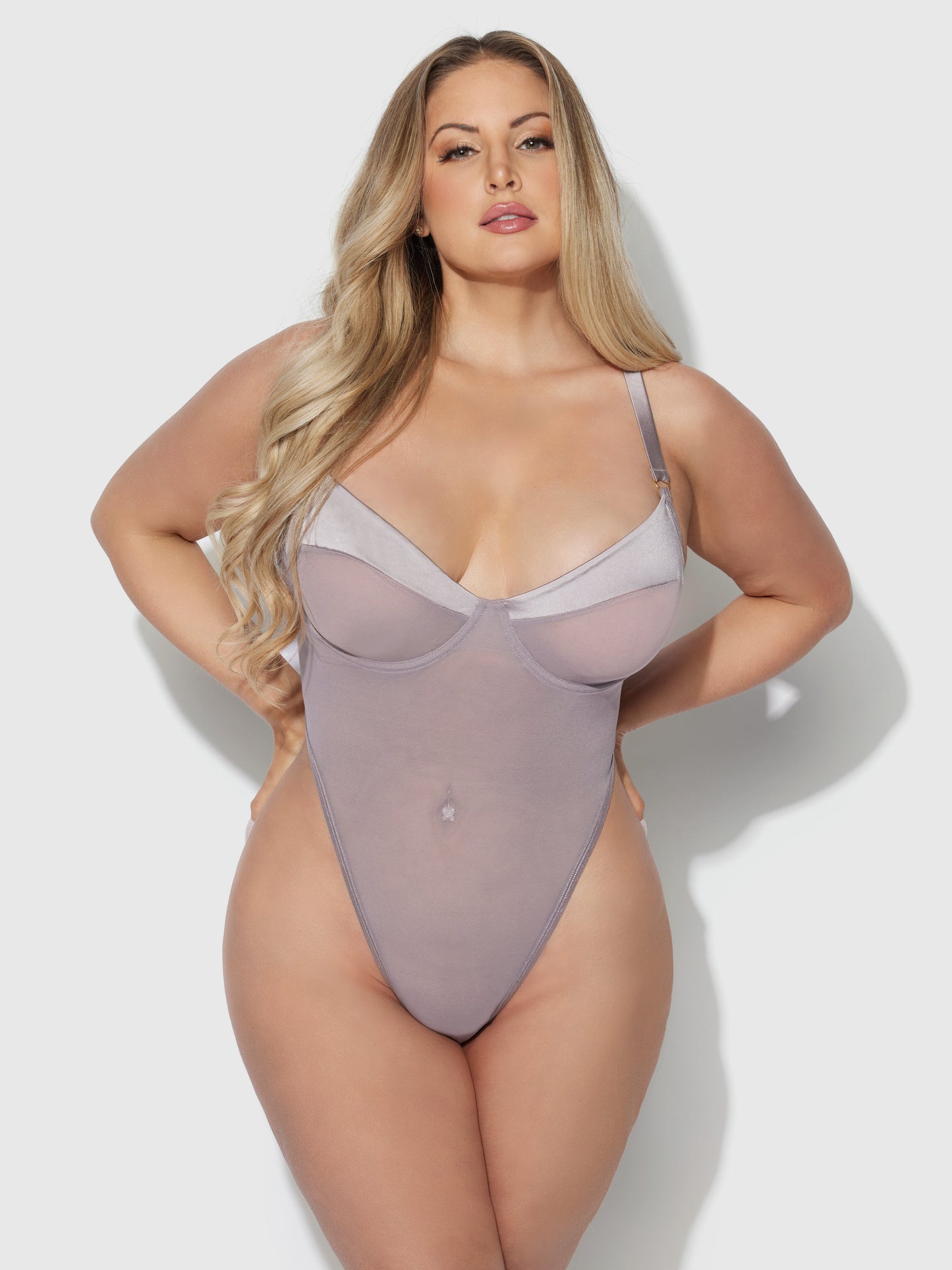 RAQUEL MESH & SILKY MICRO UNDERWIRE BODYSUIT