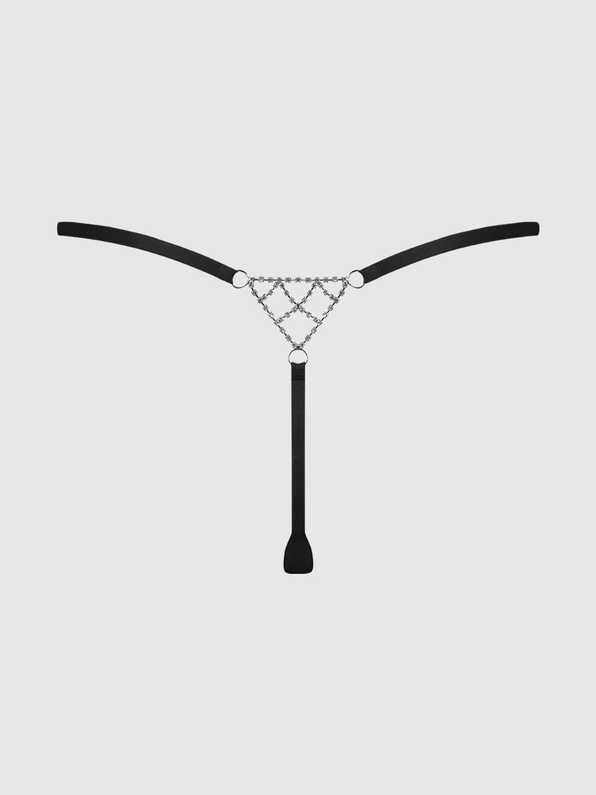 KRYSTAL RHINESTONE NET BACK G-STRING