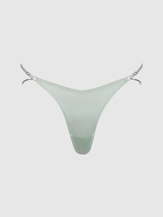 KRYSTAL RHINESTONE & SIDE SLIDER THONG