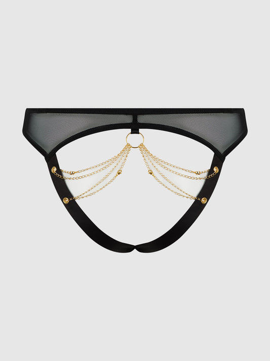 EVE MESH & CHAIN OPEN CAGED BACK HIPSTER