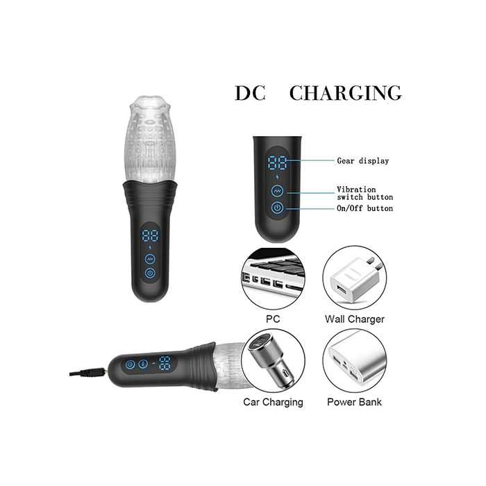 Male Rose Pro Thrusting Rotating & Vibrating 3D Masturbator