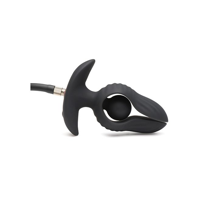 Dark Pearl Inflatable Vibrating Plug w/Remote Control