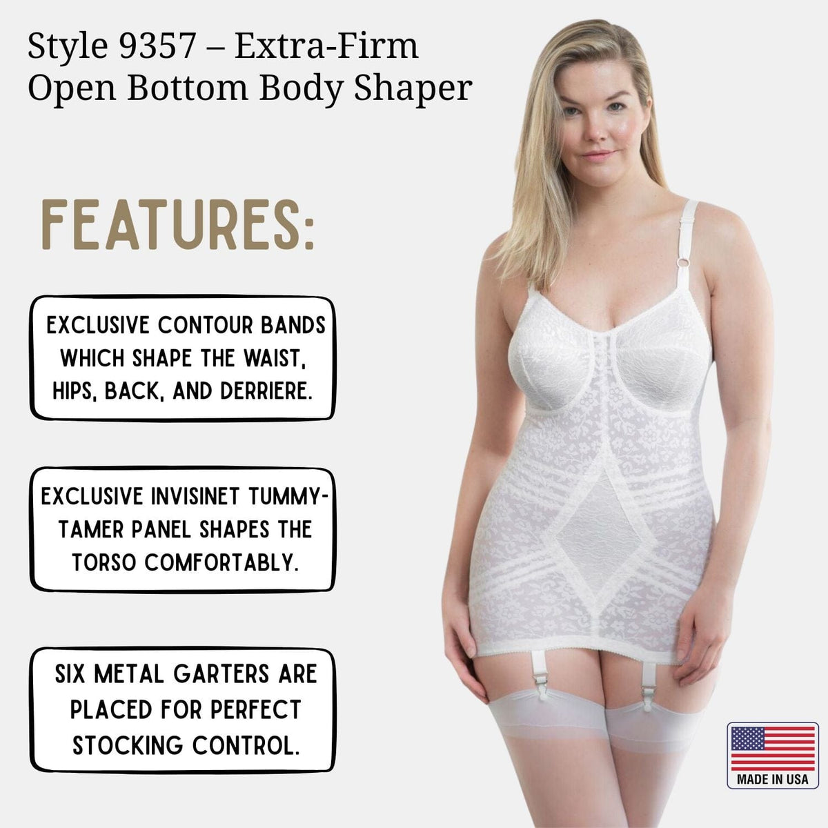 Body Briefer Extra Firm Shaping  - White