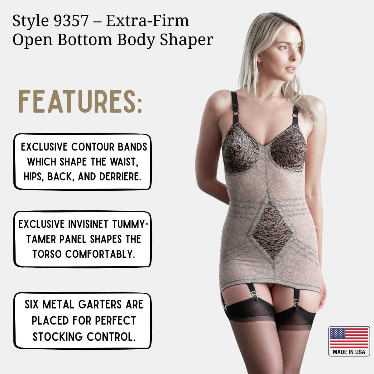 Body Briefer Extra Firm Shaping  - Mocha/Black