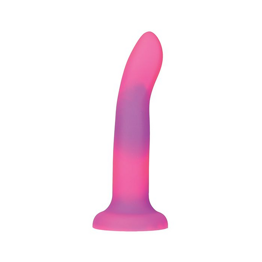 Addiction 8" Rave Glow in the Dark Dong - Pink/Purple