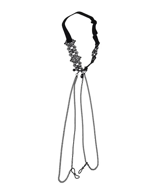 Lace Collar with Nipple Ties